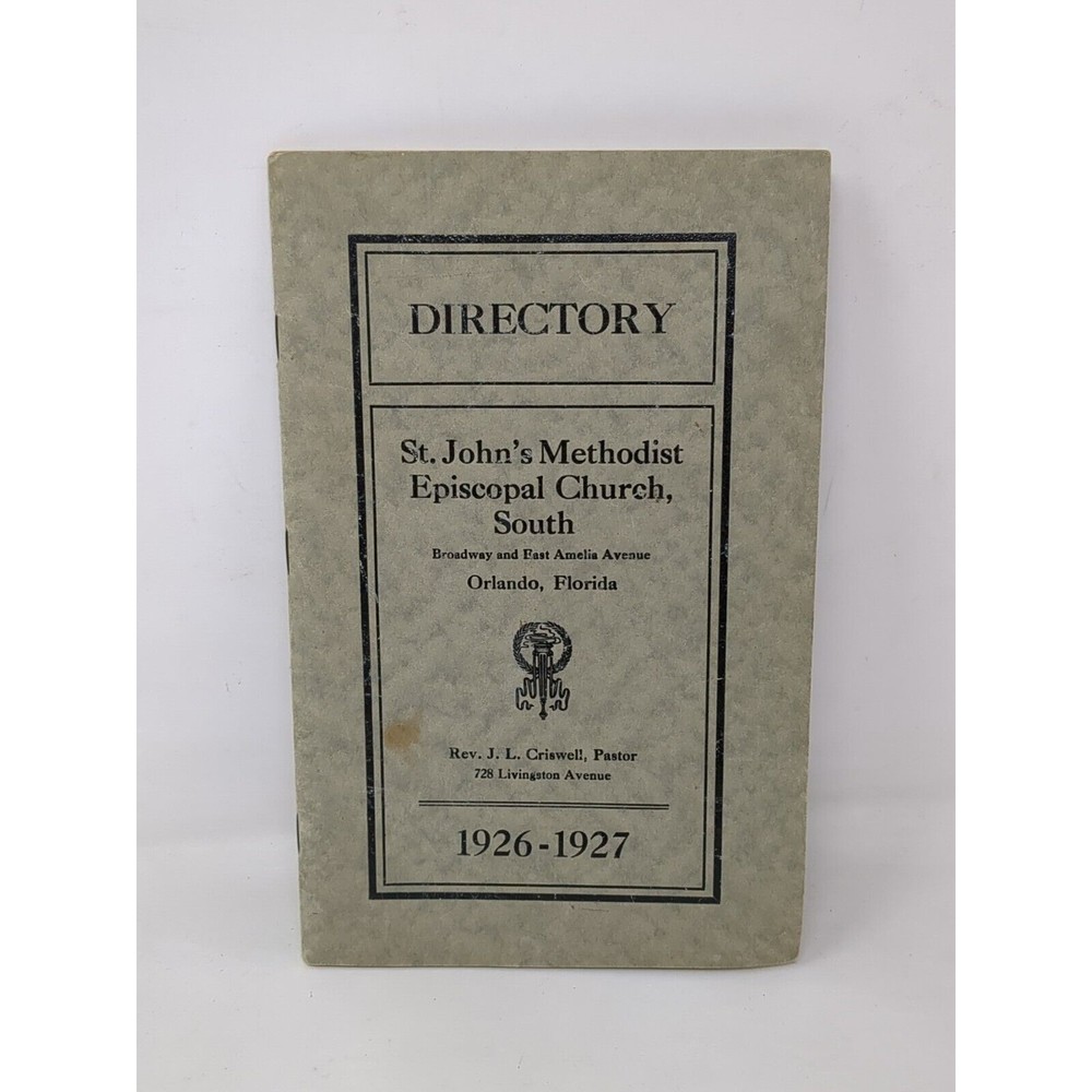 St John's Methodist Episcopal‎ Church Orlando Florida Advertising Directory VTG